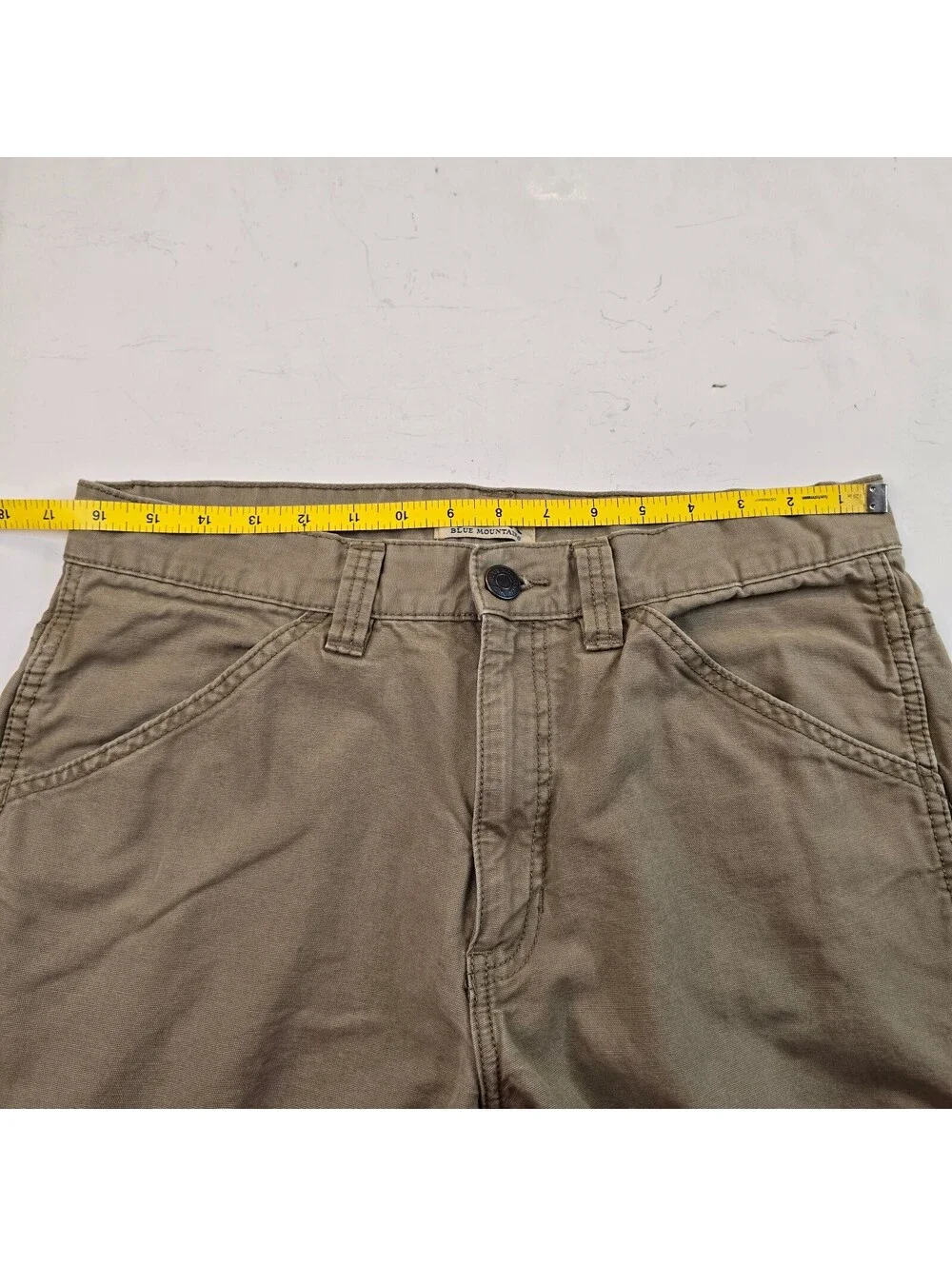 Blue Mountain Pants Mens 34x32 Brown Cotton Carpenter Straight Utility Workwear